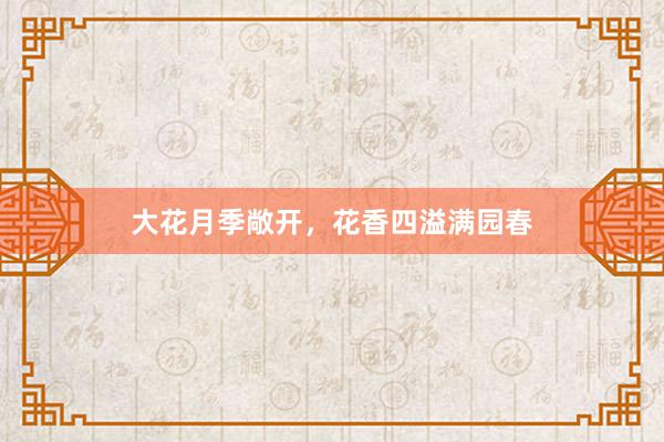 大花月季敞开,花香四溢满园春